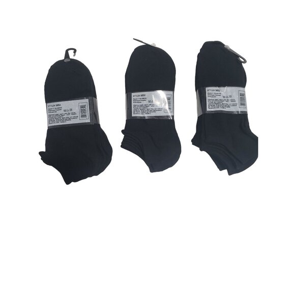 Definitions New York Socks low profile black - 12 Pairs - Picture 2 of 5